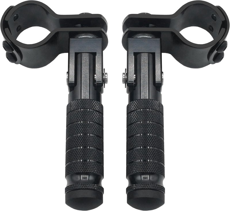 VUOZIP M8 Anti-Skid CNC Universal Motorcycle Foot Pegs Degree Foldable Footpegs Footrest,Upgrade Passenger Pedal For Mini Bike Dirt Pit Bike Electric Car Motorbike Honda Suzuki Yamaha Kawasaki(Black) - Image 2